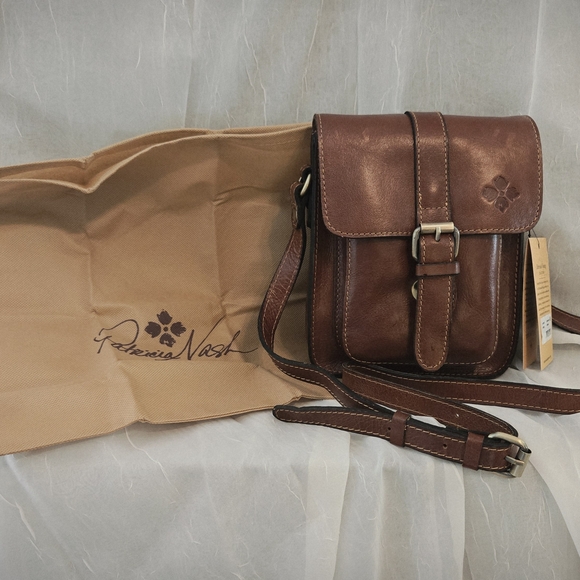 Patricia Nash Rich Brown Leather Crossbody Bag - Picture 4 of 10